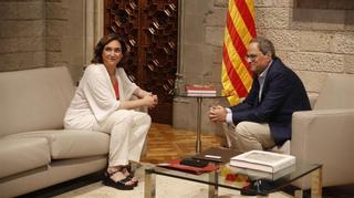 Torra no reconoce la desinversión de la Generalitat en Barcelona que denuncia Colau