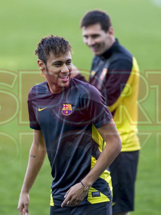 Las mejores imágenes del Barça en el entrenamiento del Calderón