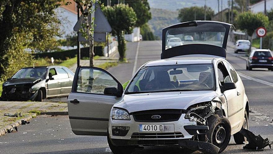 Una herida en un golpe en Pardemarín y accidente en Lalín