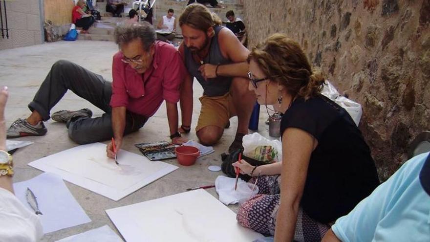 Pinceladas con Pedro Cano  a los pies del Teatro Romano