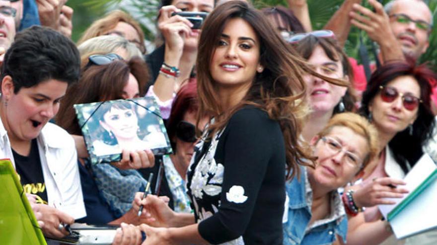 La actriz Penélope Cruz, en su visita al Zinemaldia.