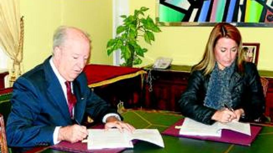 El contrato para el uso hostelero de locales de San Jorge, firmado