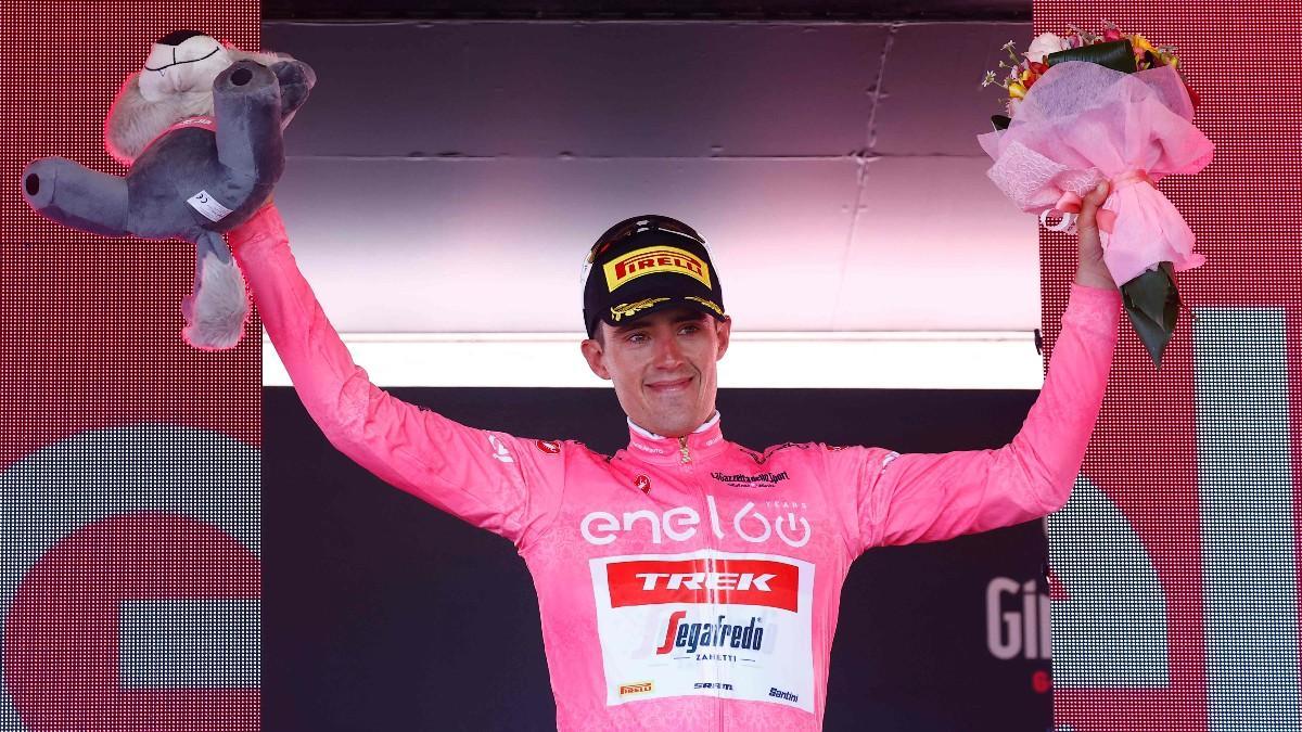 Juanpe López, con la maglia rosa del Giro