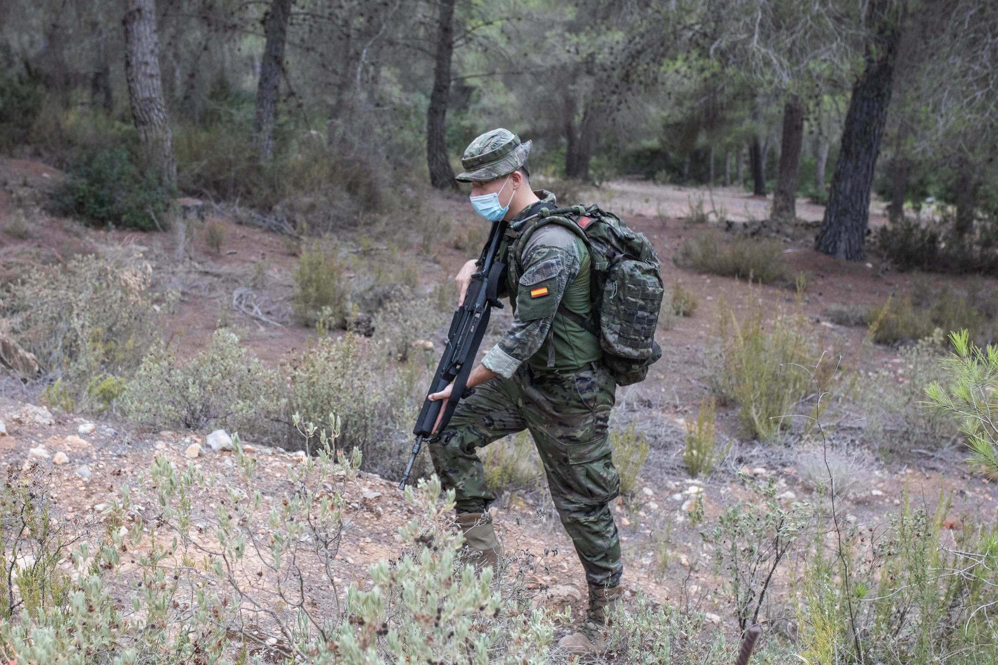 Un ejército entrenando para emergencias en Ibiza