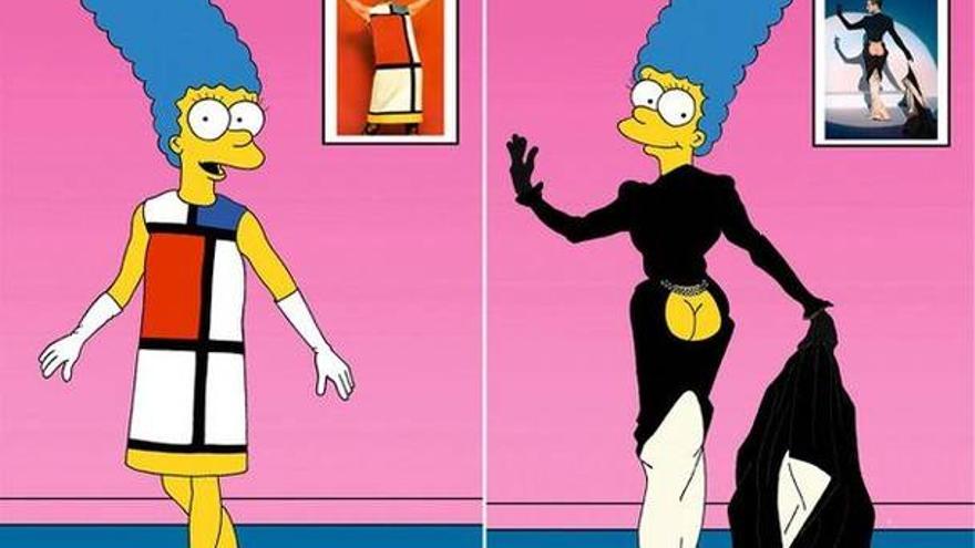 Marge Simpson se cambia de vestido en su 25º aniversario