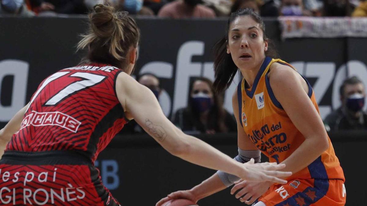 Cristina Ouviña, en el partido ante el Spar Girona