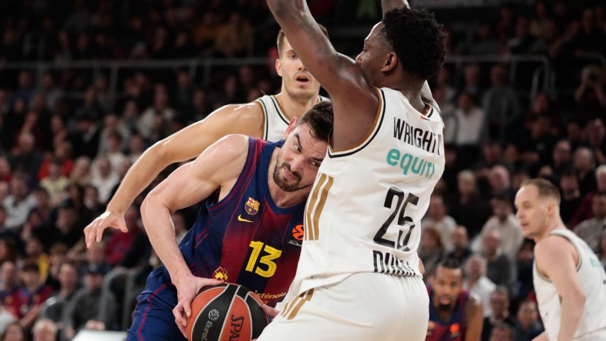 Tomas Satoransky, en el partido de Euroliga ante Dubai