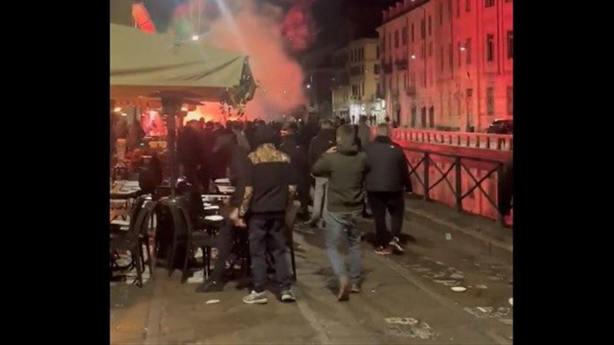 Enfrentamientos entre aficionados del PSG y del Milan