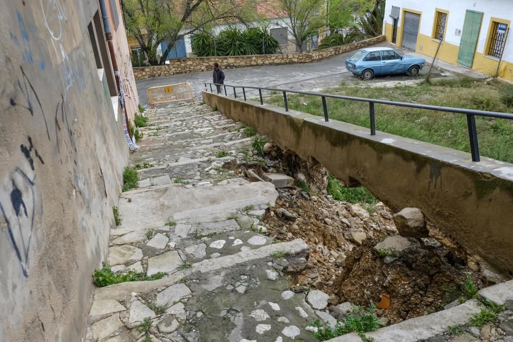 Consecuencias de la lluvia en Elda