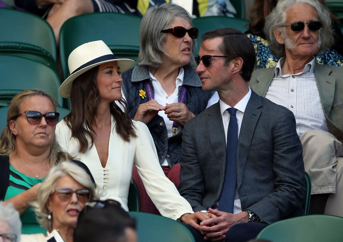 Pippa Middleton y su marido en Wimbledon