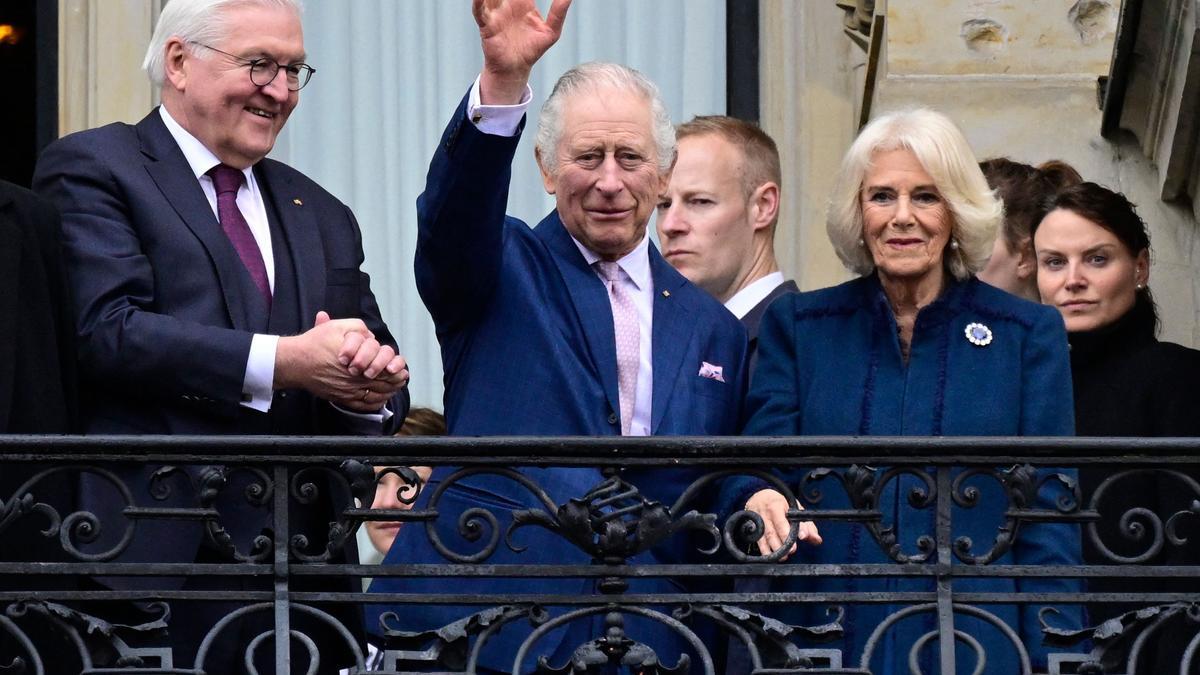 El rey Carlos III de Inglaterra y la reina consorte Camila, durante su visita a Hamburgo