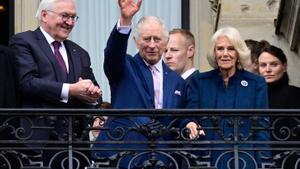 El rey Carlos III de Inglaterra y la reina consorte Camila, durante su visita a Hamburgo.