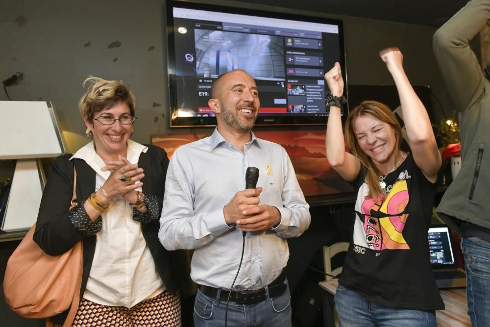 Celebració de Marc Aloy després de la victòria a l