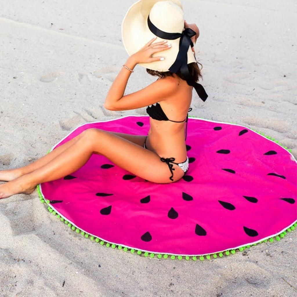 Toalla de playa de sandía DIY