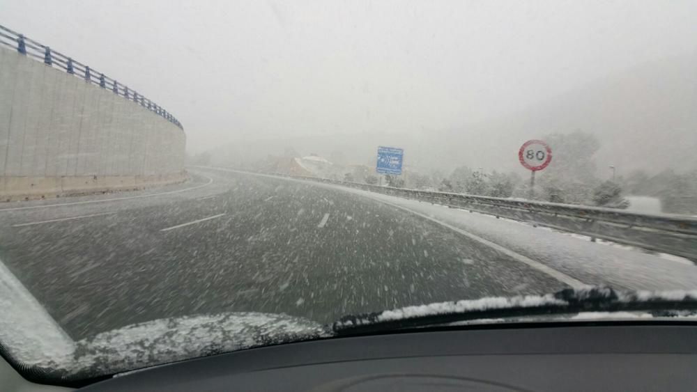 La nieve tiñe de blanco Murcia