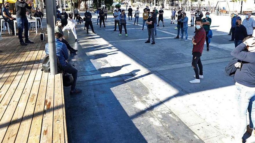 Protesta del sector de la hostelería el 30 de octubre del pasado año en Vila.