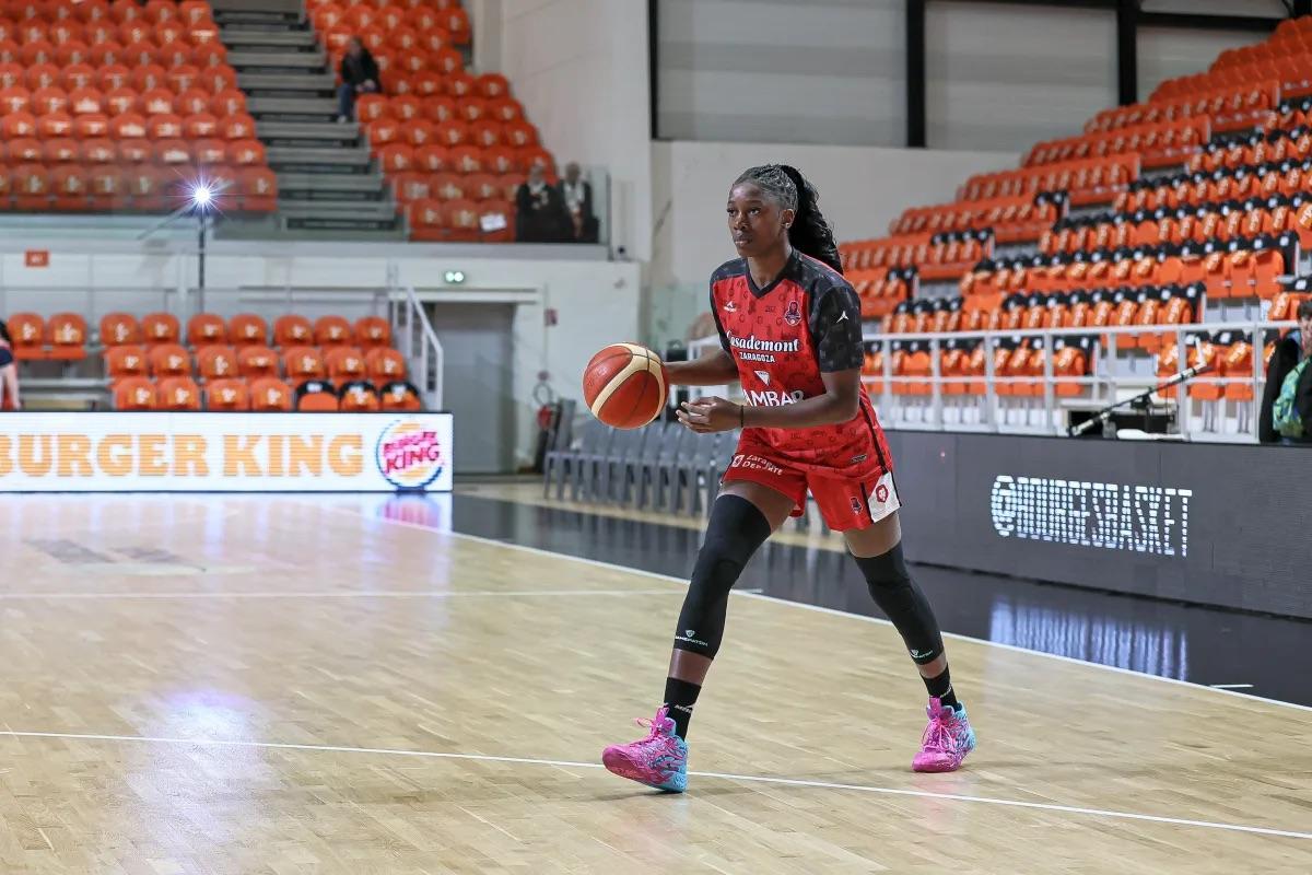 Marie Mané, en una imagen de la pasada temporada con el Casademont Zaragoza