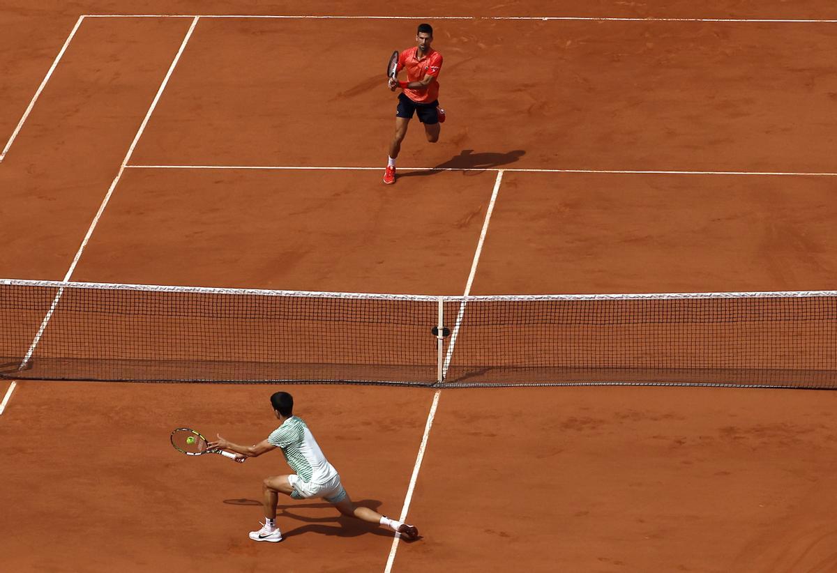 Roland Garros: Carlos Alcaraz - Novak Djokovic, en imágenes