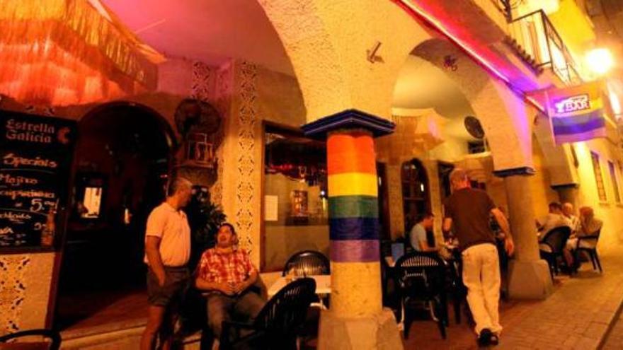 Imagen de la Zona Gay de Benidorm, tomada ayer por la noche.