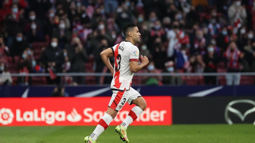 Radamel Falcao en un partido con el Rayo Vallecano.