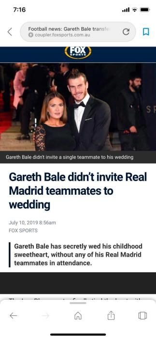 Gareth Bale: una boda de impacto