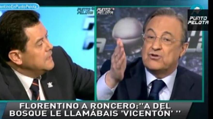 Tomas Roncero y Florentino Pérez en &#039;Punto Pelota&#039;.