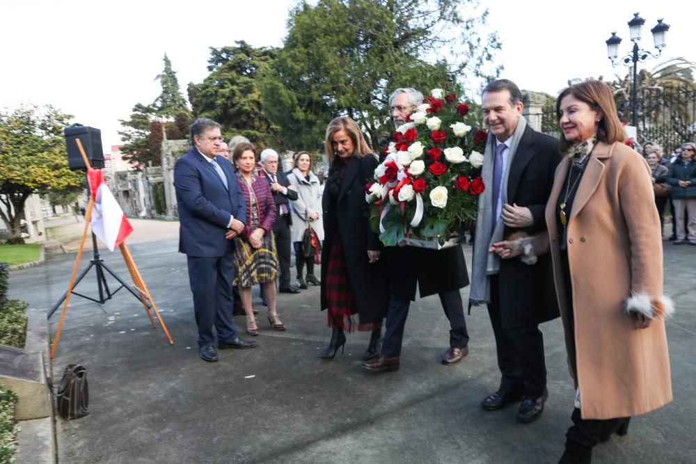 Una nueva placa honra la figura de Concepción Arenal en Pereiró. Rosana Ojea.