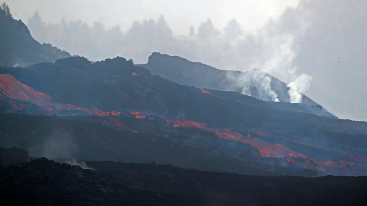 La lava del volcán