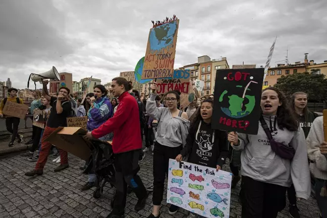 Un dia de lluita contra el canvi climàtic a Girona