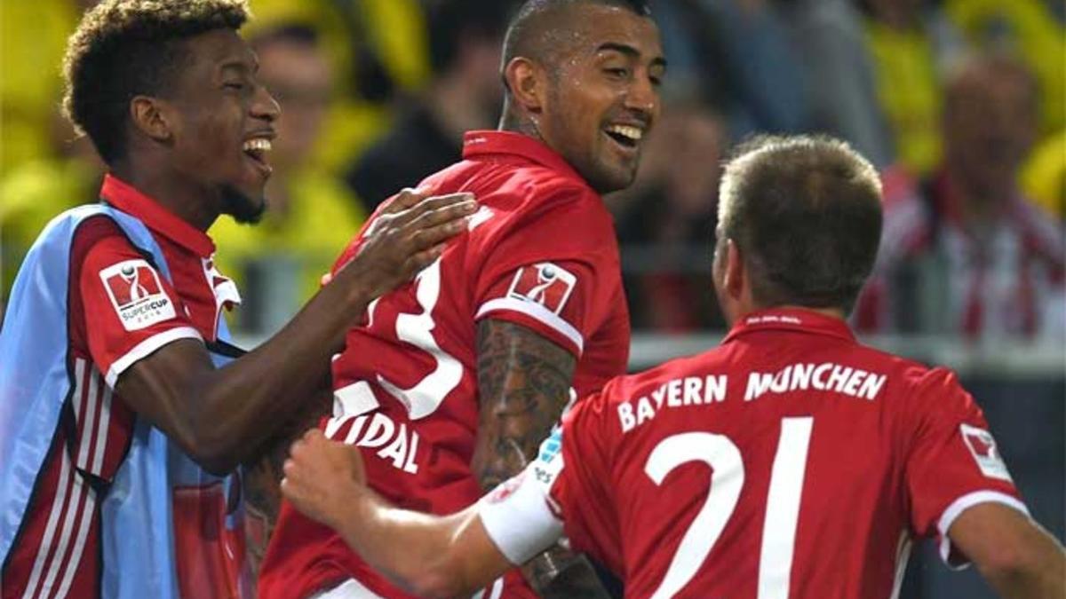Arturo Vidal fue decisivo ante el Dortmund en la Supercopa alemana
