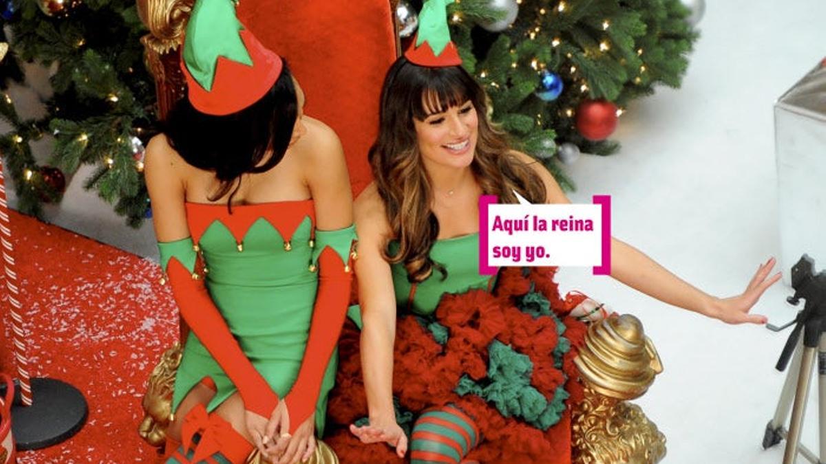 Lea Michelle y Naya Rivera en Glee