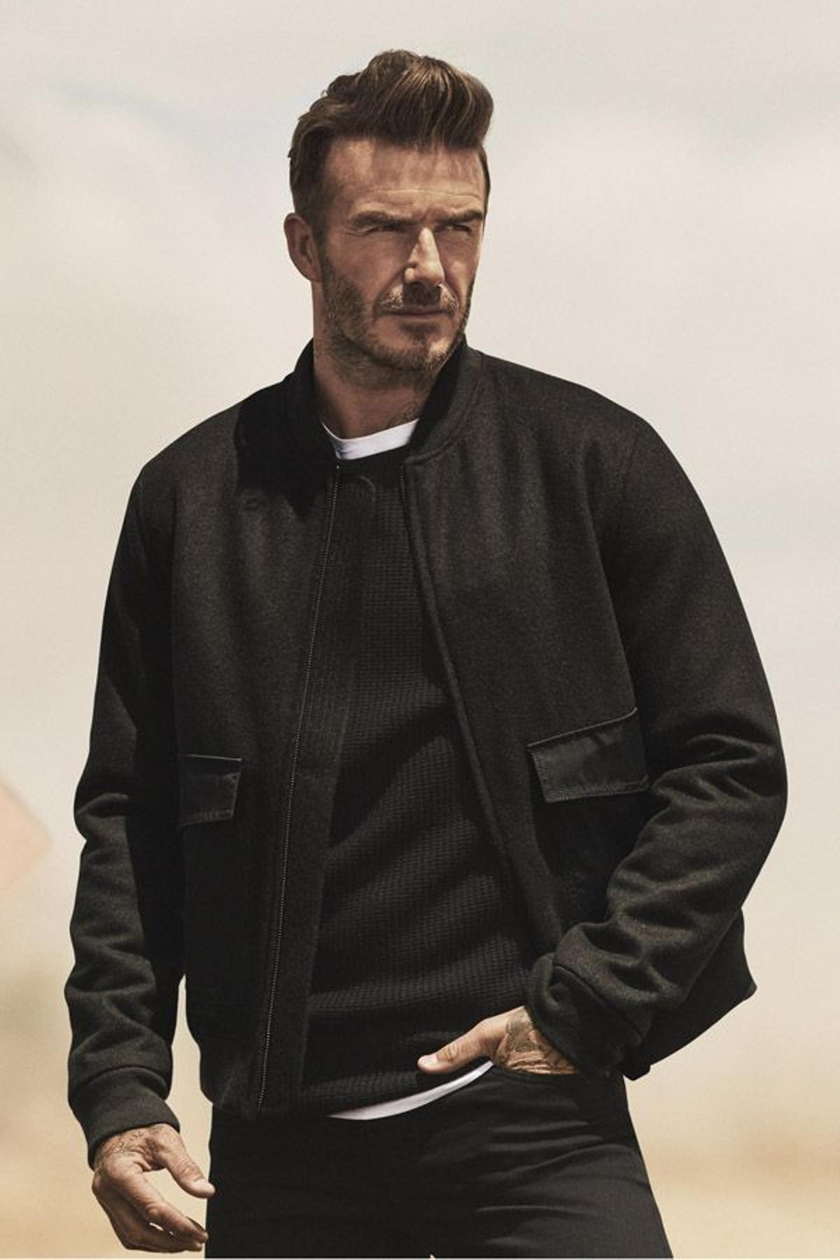 David Beckham con look blanco y negro de H&amp;M