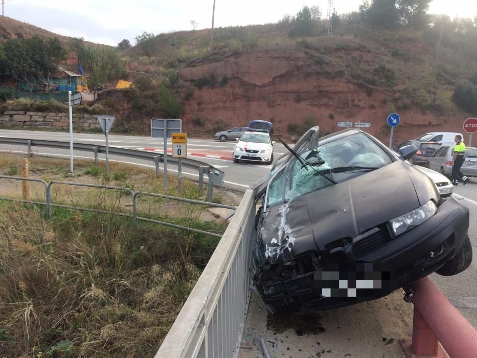 Espectacular accident a Sant Joan de Vilatorrada