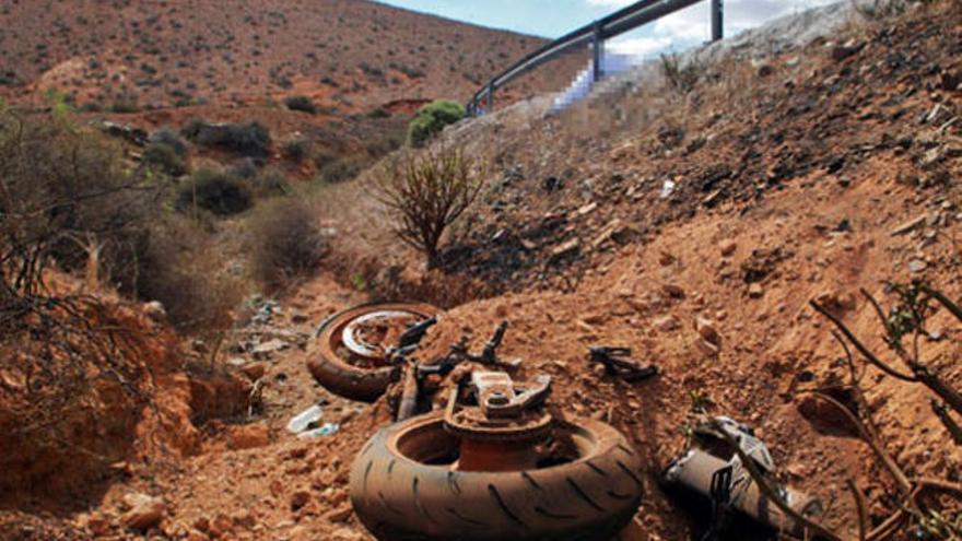 Fallece un motorista en un accidente en Fuerteventura
