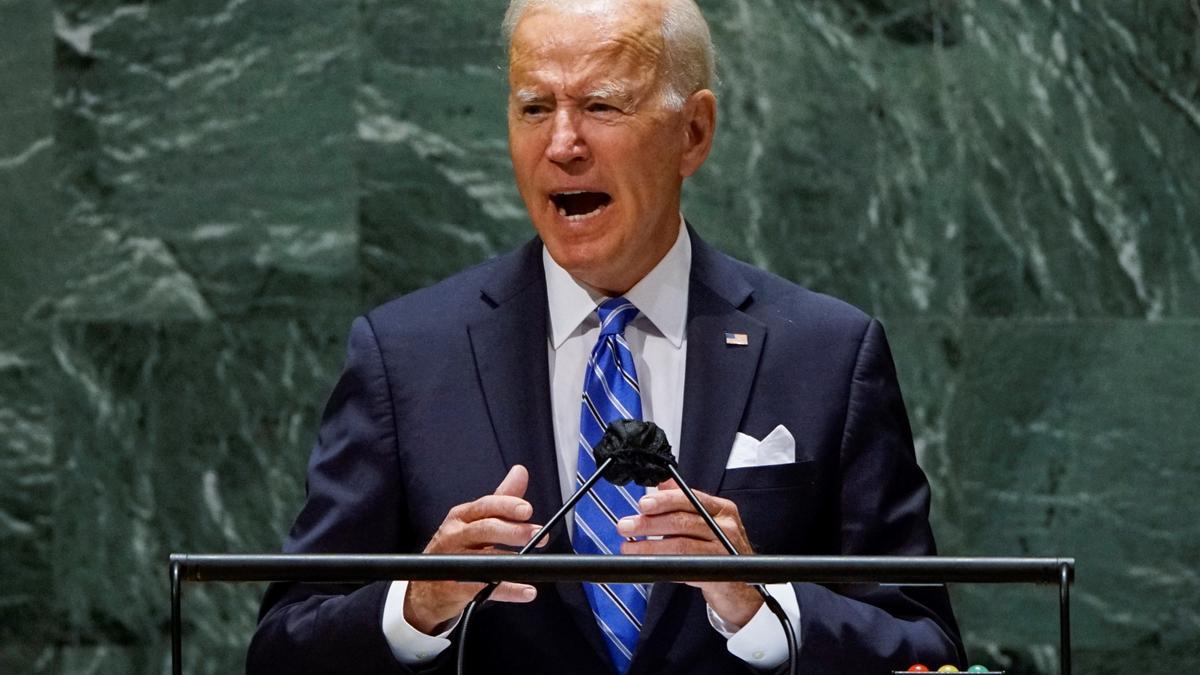El presidente de EEUU, Joe Biden, durante su discurso en la 76º sesión de la Asamblea General de la ONU, este martes.