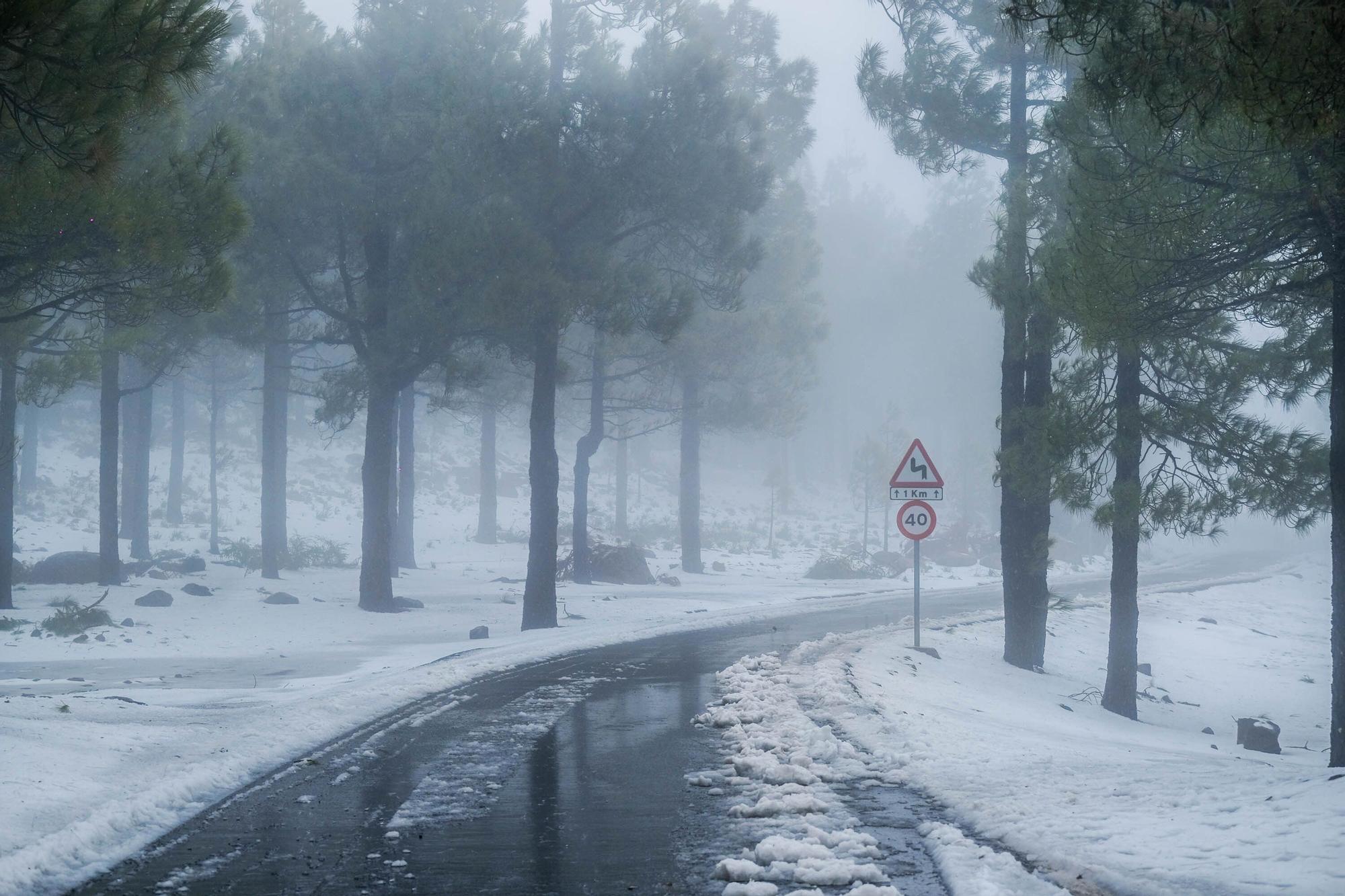 Nieve en la cumbre de Gran Canaria (15/03/2022)