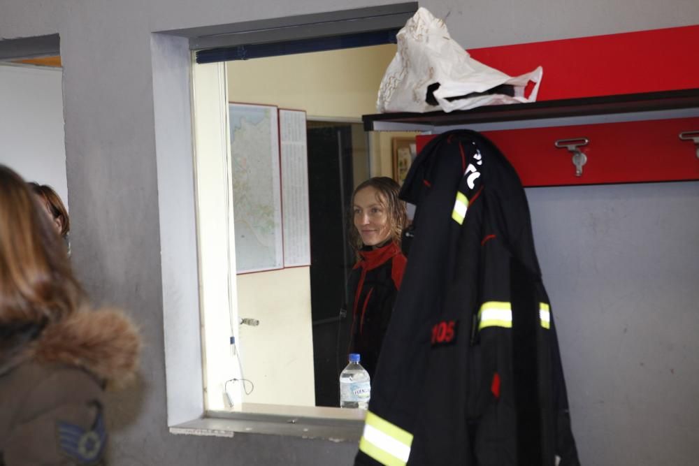 Acto del día del patrono de los bomberos en el Parque de Gijón