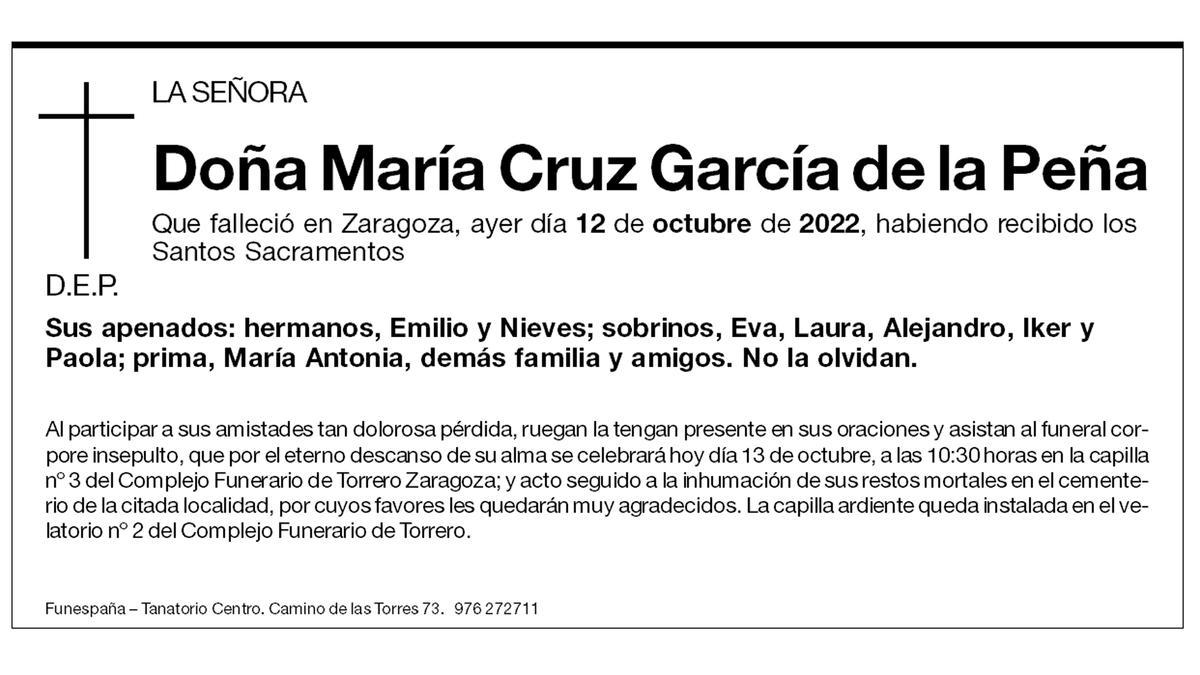 María Cruz García de la Peña