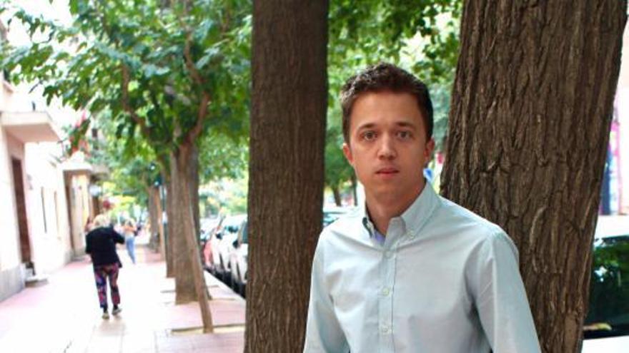 Íñigo Errejón en Murcia, tras su participación en la manifestación en defensa del Mar Menor