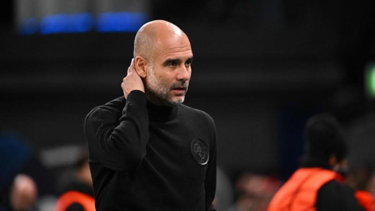 Pep Guardiola en el encuentro de Champions League ante el Copenhagen