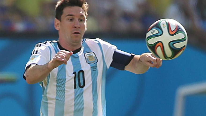 Messi, delantero de la selección argentina.