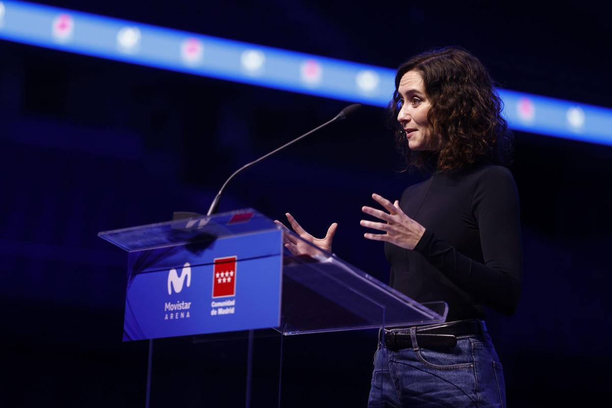 Isabel Díaz Ayuso en el Movistar Arena.