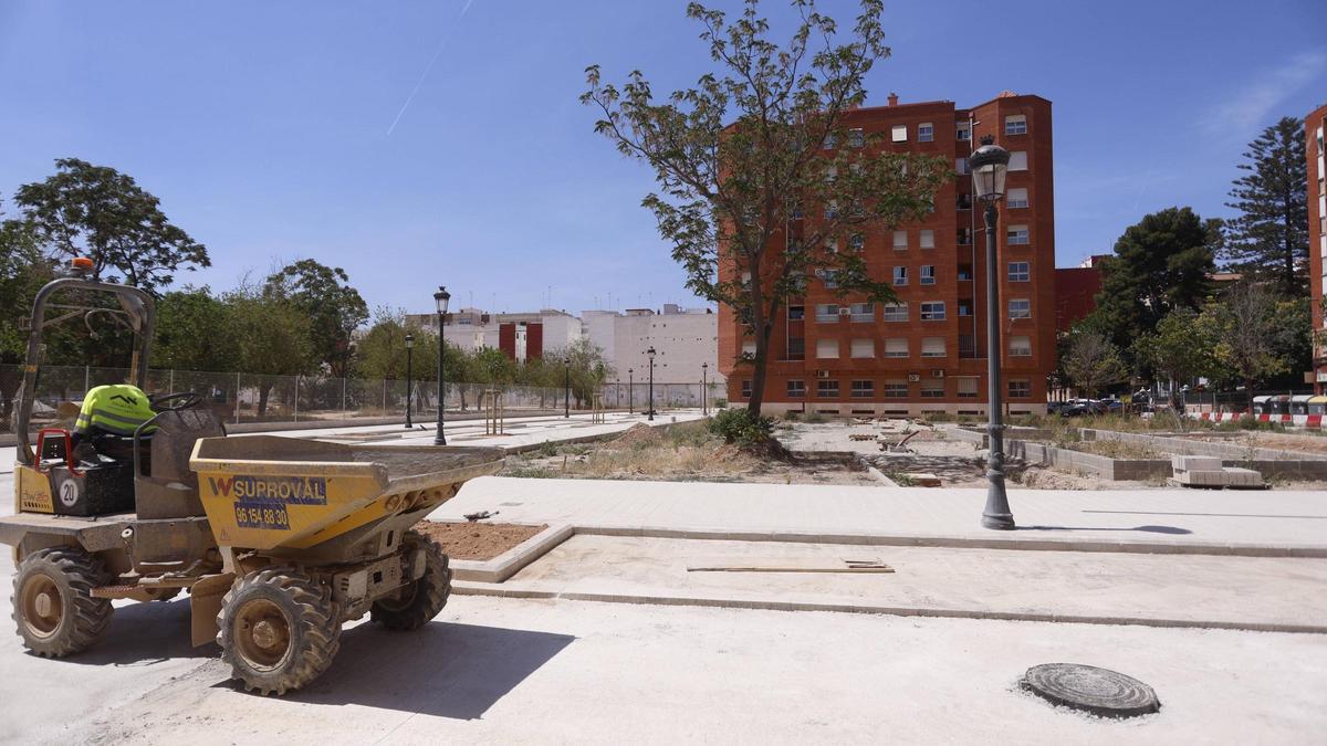 Obras de urbanización de las promociones de vivienda asequible en San Vicente