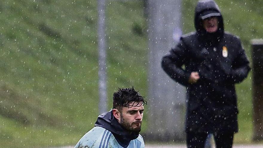 Juan Carlos en un entrenamiento de la temporada pasada en El Requexón.