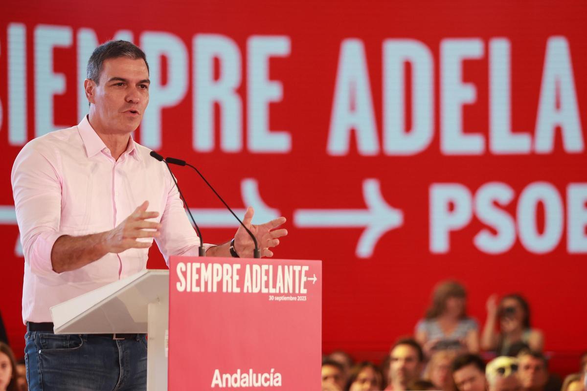 Pedro Sánchez, en el acto de este sábado