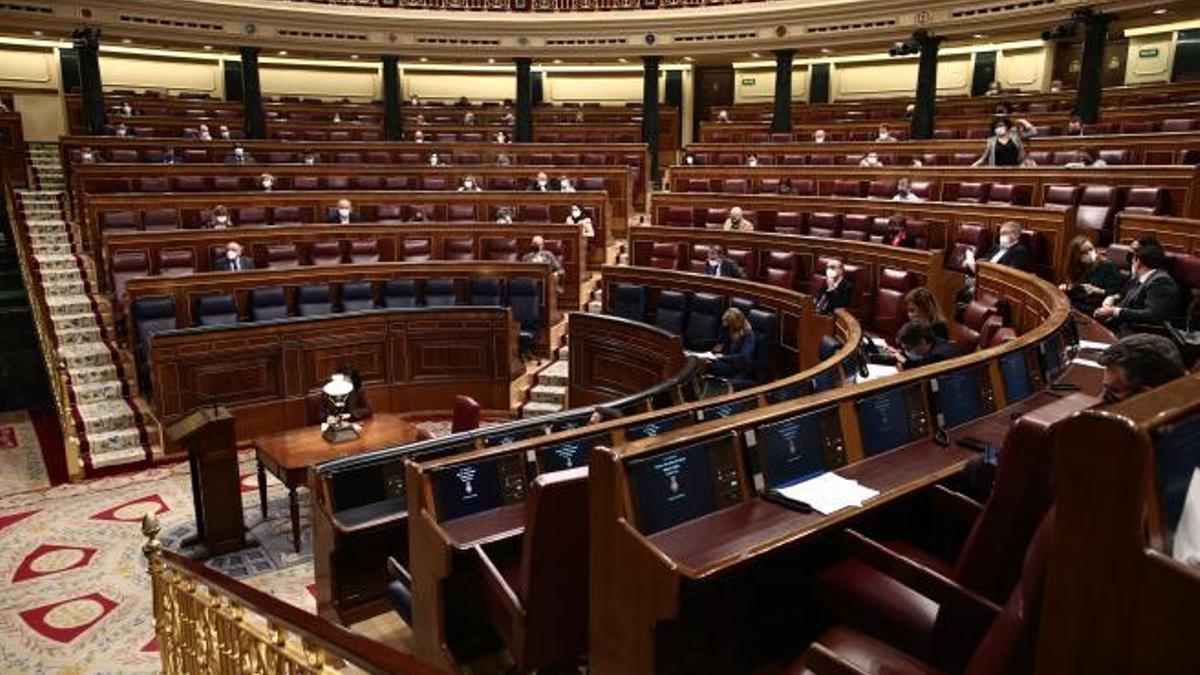 Imagen de una votación en el Congreso de los Diputados.