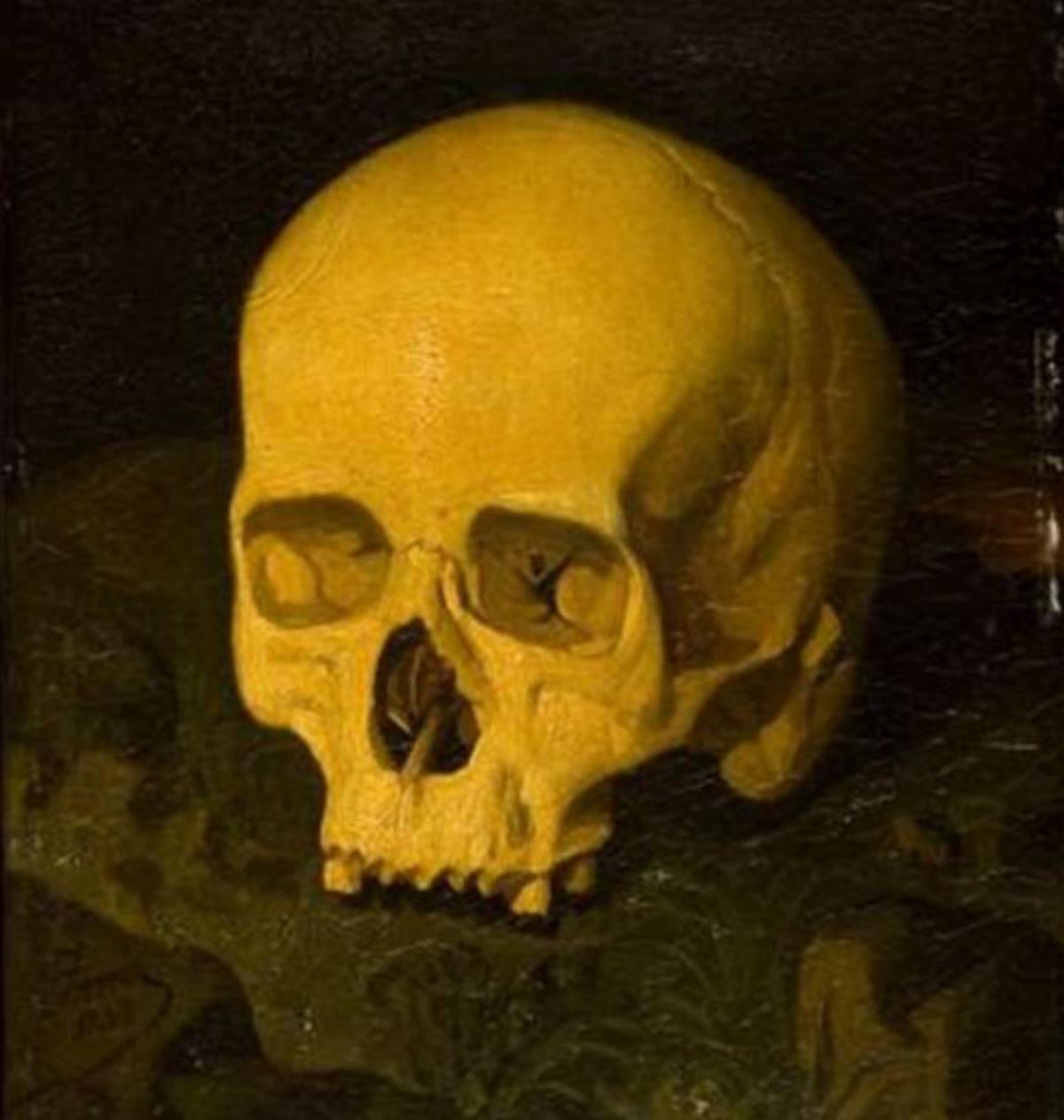 El cráneo de Goya (1849), copia del que está en el Museo de Zaragoza. | 