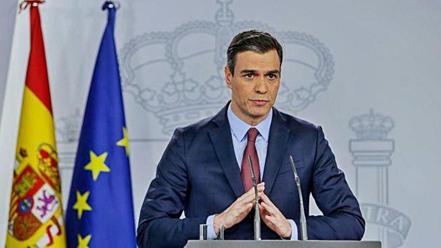 El presidente del Gobierno, Pedro Sánchez, ayer.