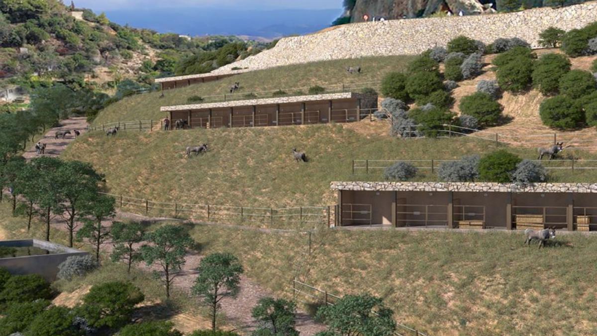 Infografía de cómo será el Refugio del Burrito de Mijas.