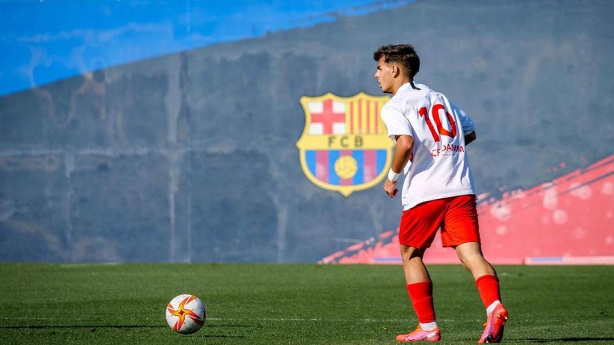 Dani Cervera, cuando la Damm visitó la Ciutat Esportiva del FC Barcelona